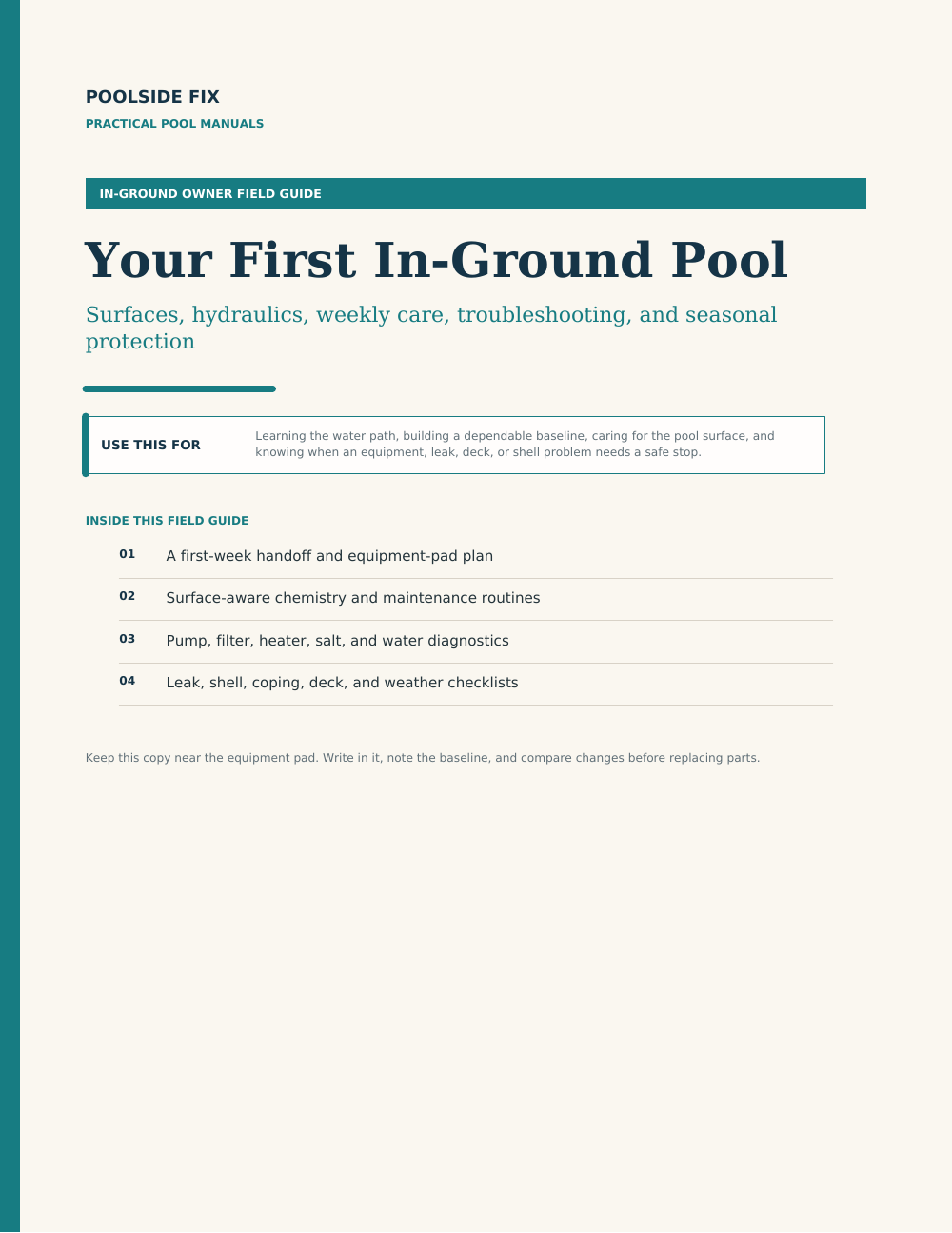 Your First In-Ground Pool guide cover
