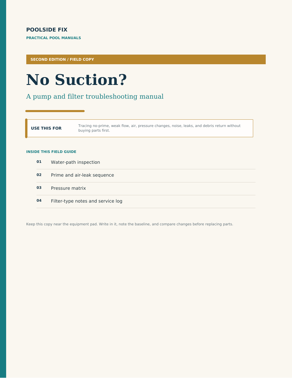 No Suction? guide cover