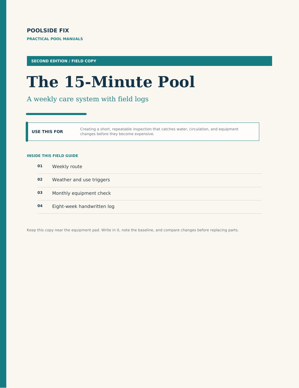 The 15-Minute Pool guide cover